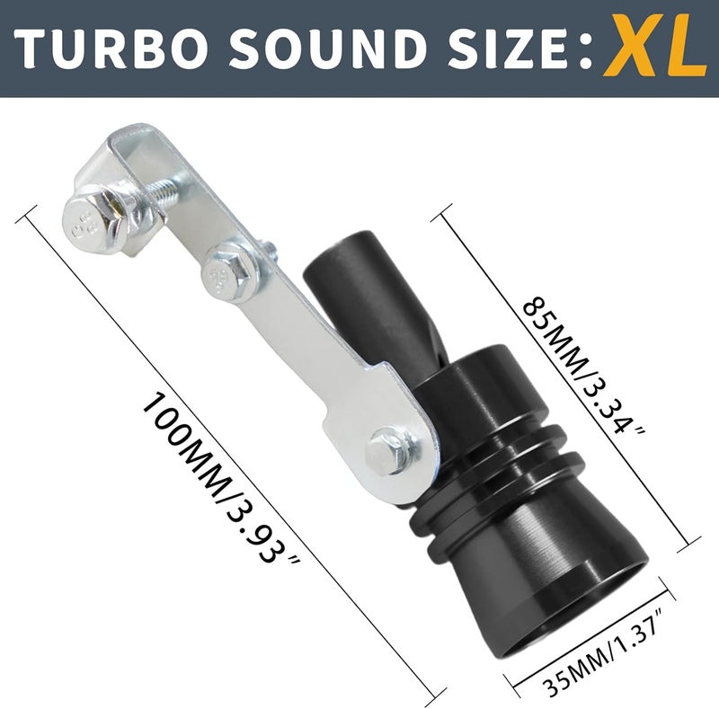 YESHMA Universal Black Turbo Sound Whistle Muffler Pipe Sounder Simulator Tailpipe Noise Sound Enhancer Compatible with Motorcycle, Truck, Cars, Dirt Bike and Scooter(XL 1 Pack) - Image 3
